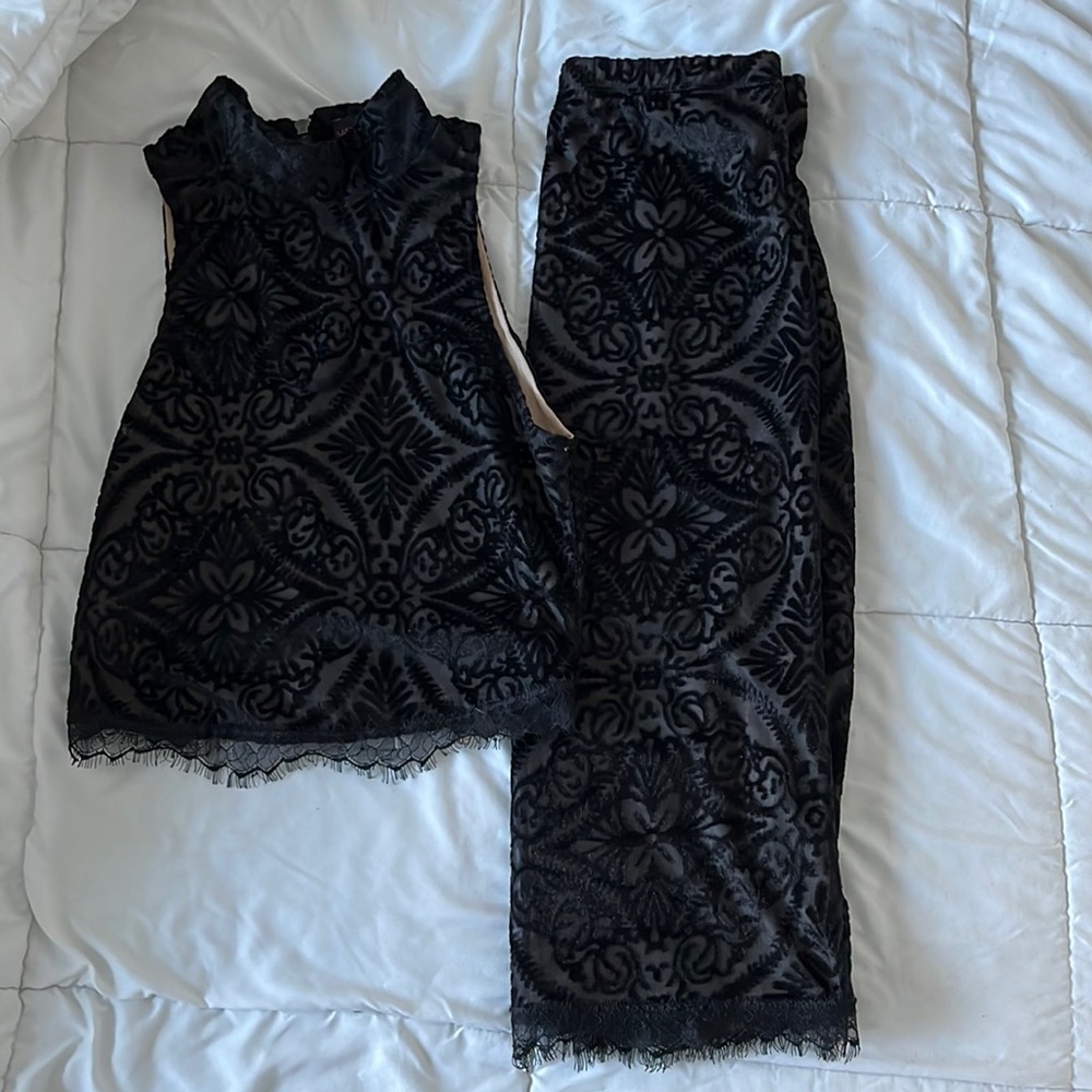 Black velvet 2 piece
